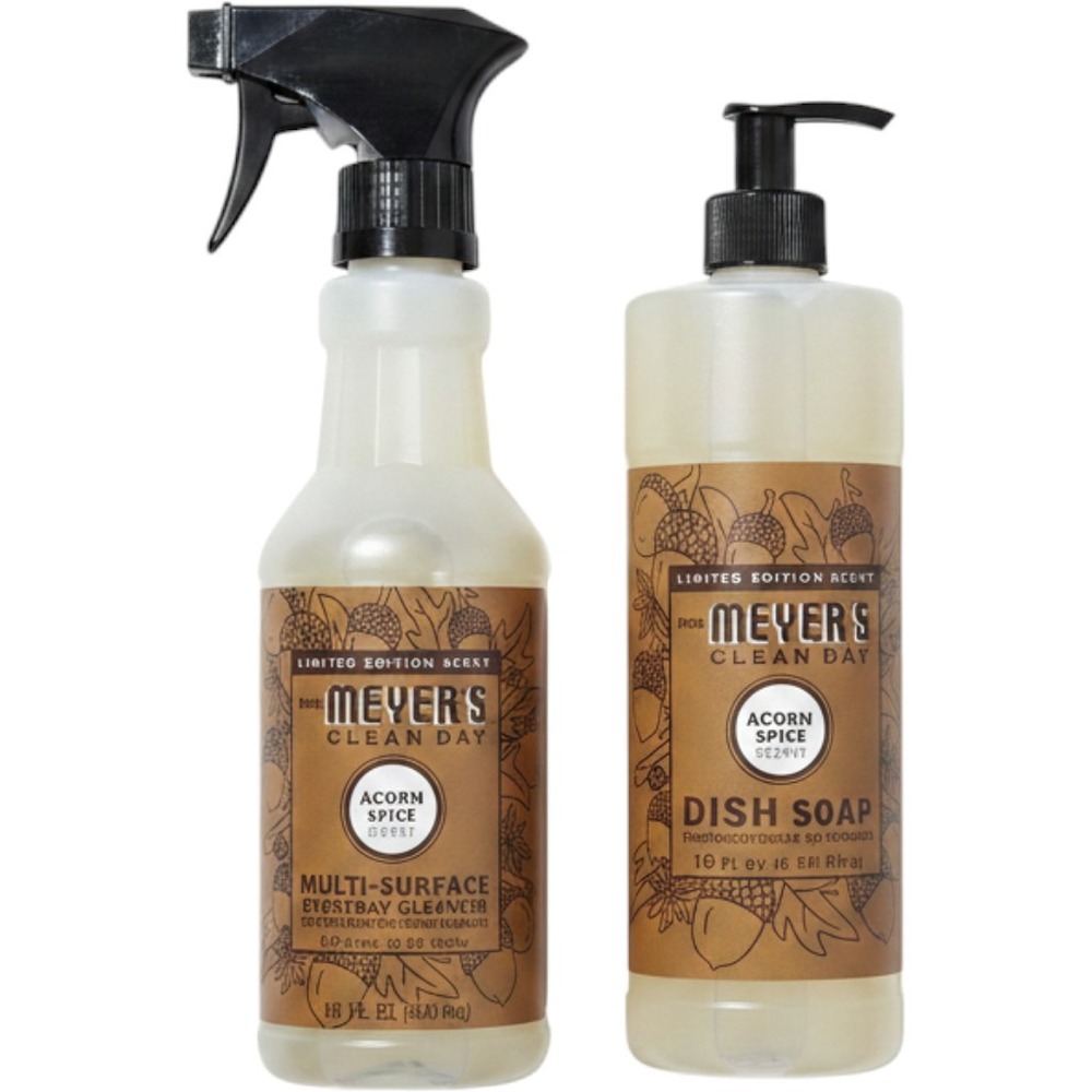 Mrs. Meyer's Clean Day Acorn Spice Multi-Surface Cleaner & Dish Soap Set 16oz
